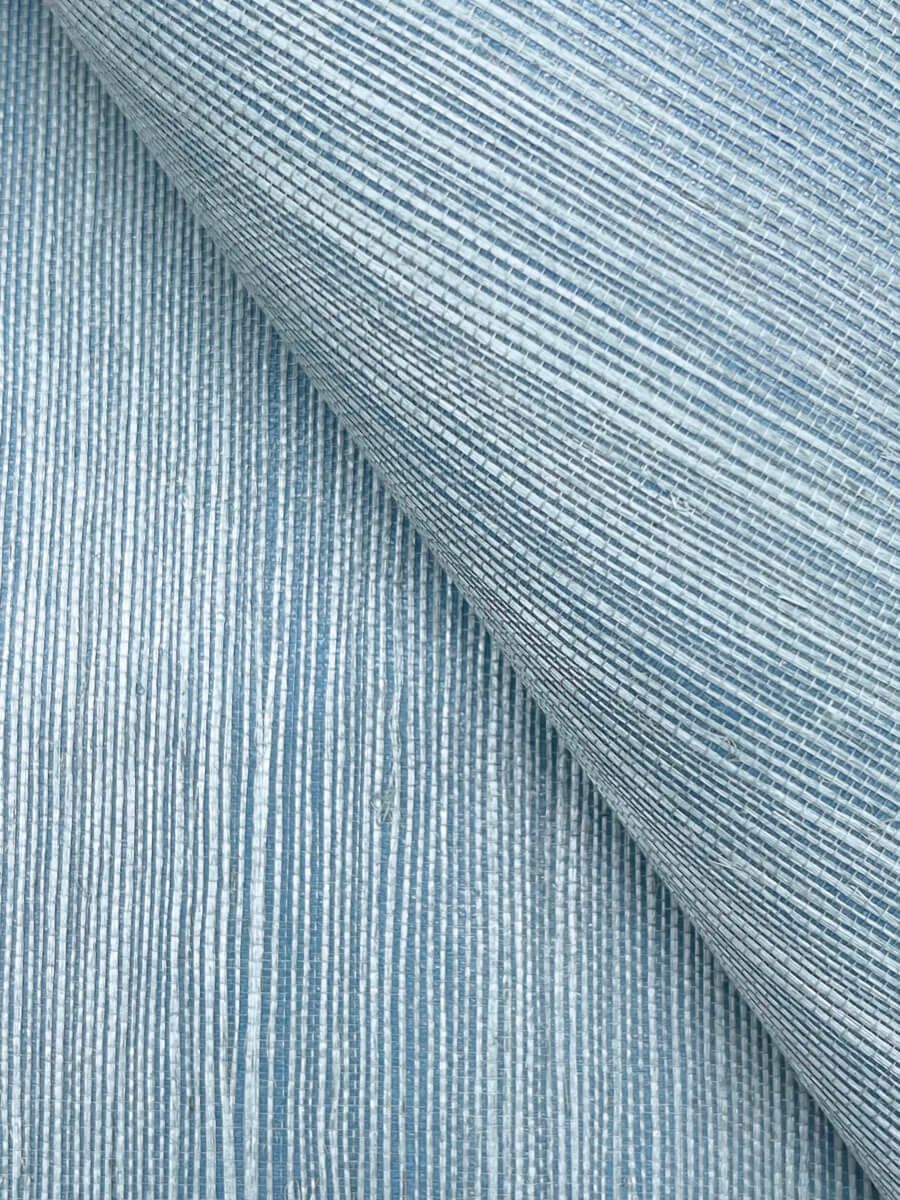 York Designer Sisals Grasscloth Wallpaper Sample - Sky