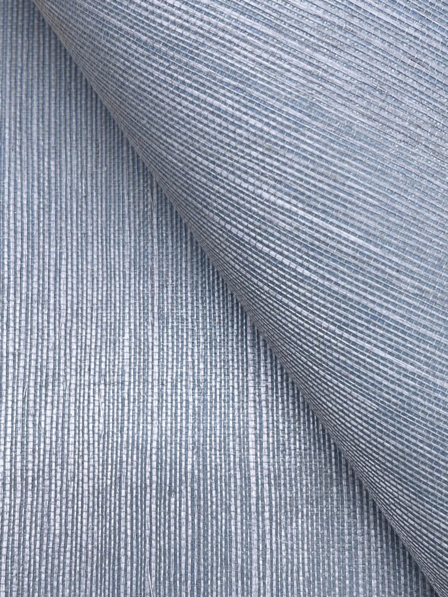 York Designer Sisals Grasscloth Wallpaper Sample - Cornflower