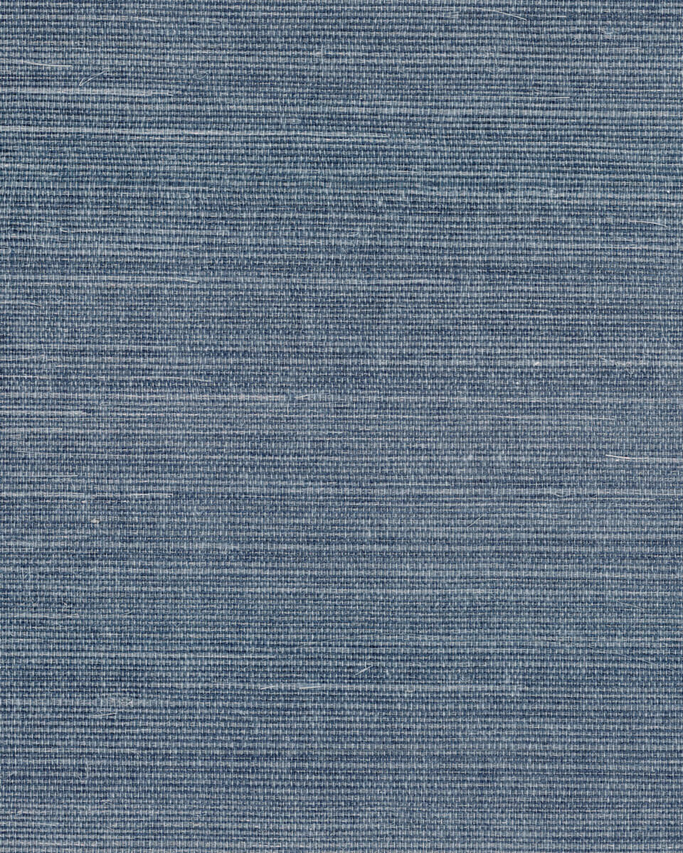 York Designer Sisals Grasscloth Wallpaper - Denim