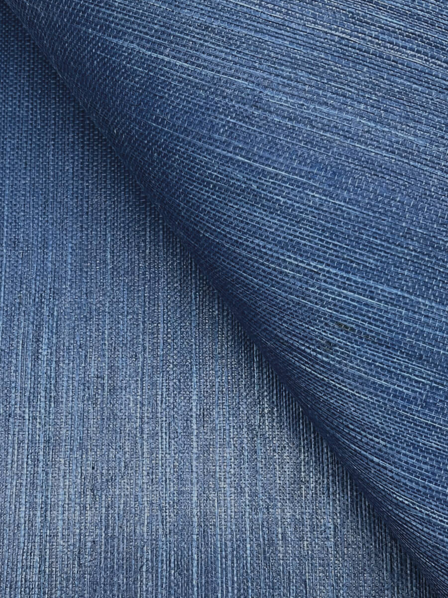 York Designer Sisals Grasscloth Wallpaper - Lapis