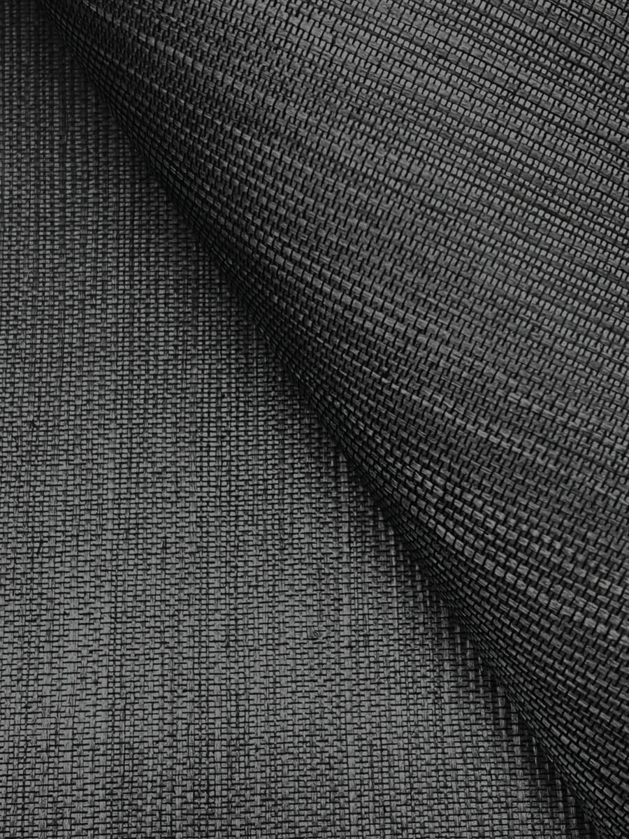 York Designer Sisals Grasscloth Wallpaper - Gunmetal