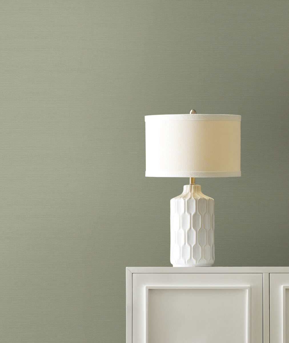 York Designer Sisals Grasscloth Wallpaper Sample - Putty