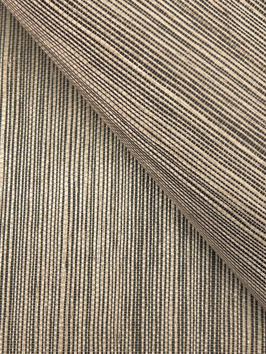 York Designer Sisals Grasscloth Wallpaper - Black
