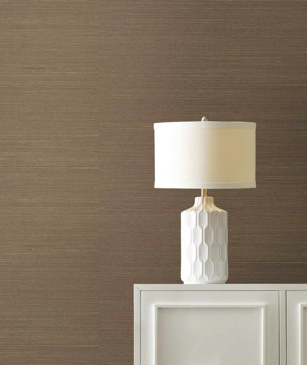 York Designer Sisals Grasscloth Wallpaper - Black