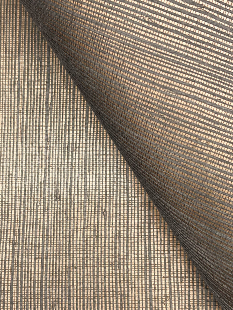 York Designer Sisals Grasscloth Wallpaper Sample - Graphite