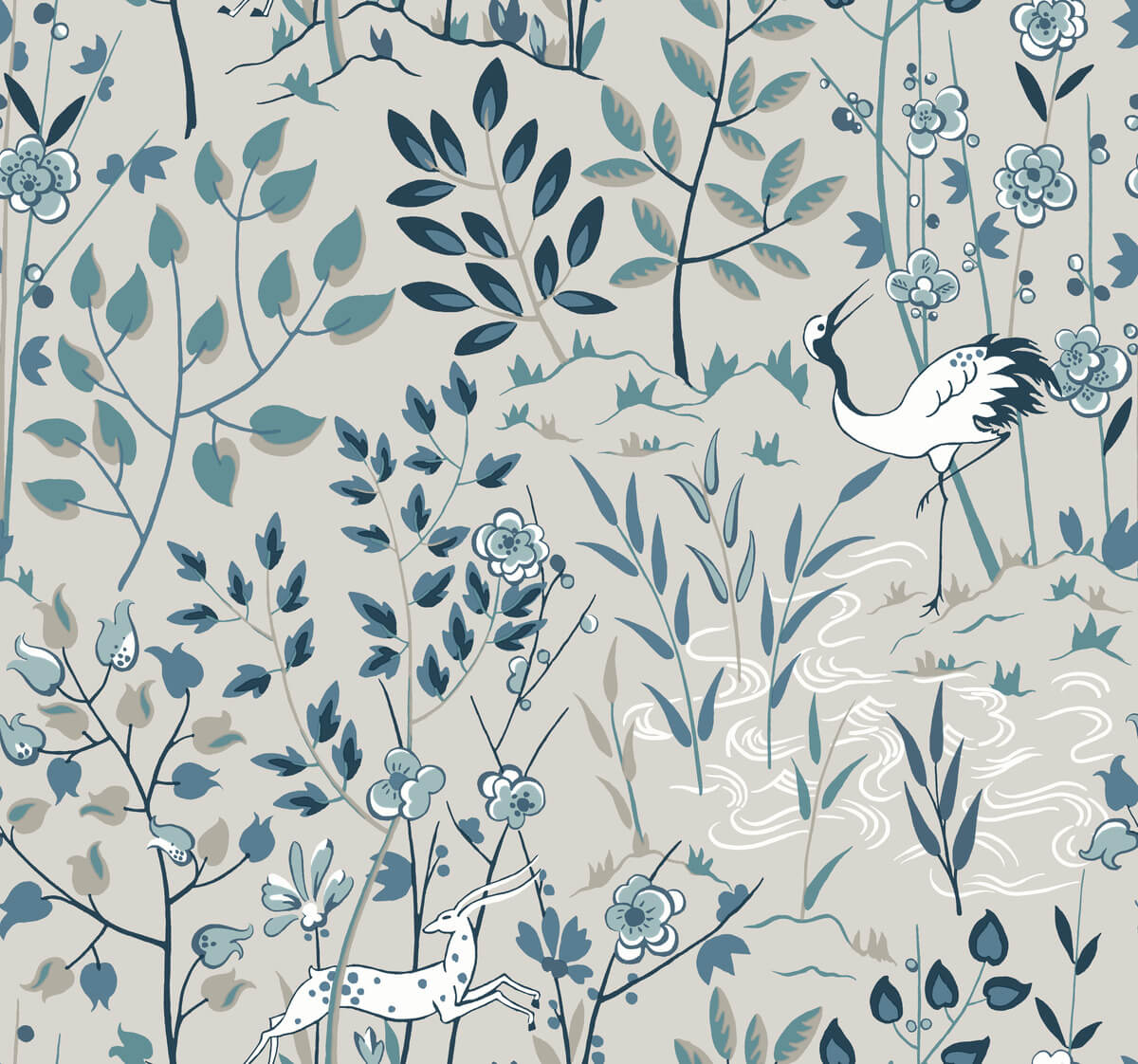Ronald Redding Traveler Aspen Wallpaper - Gray