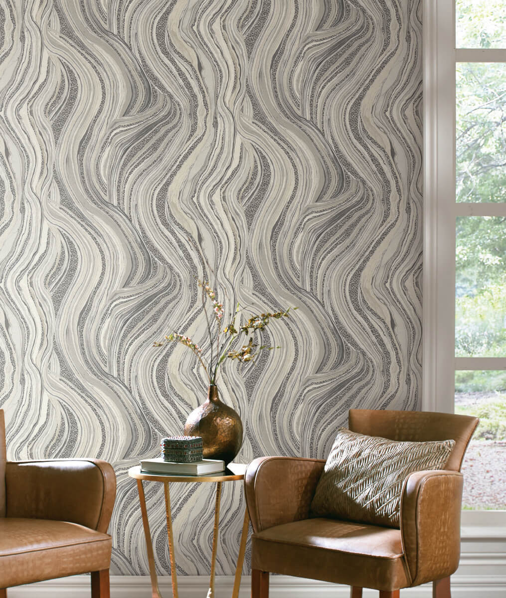 Ronald Redding Traveler Streaming Cheetah Wallpaper - Gray