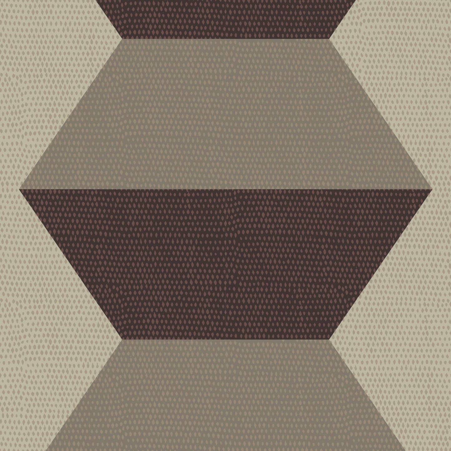 Mitchell Black Infinity Blocks Wallpaper Sample - Brown Burgundy