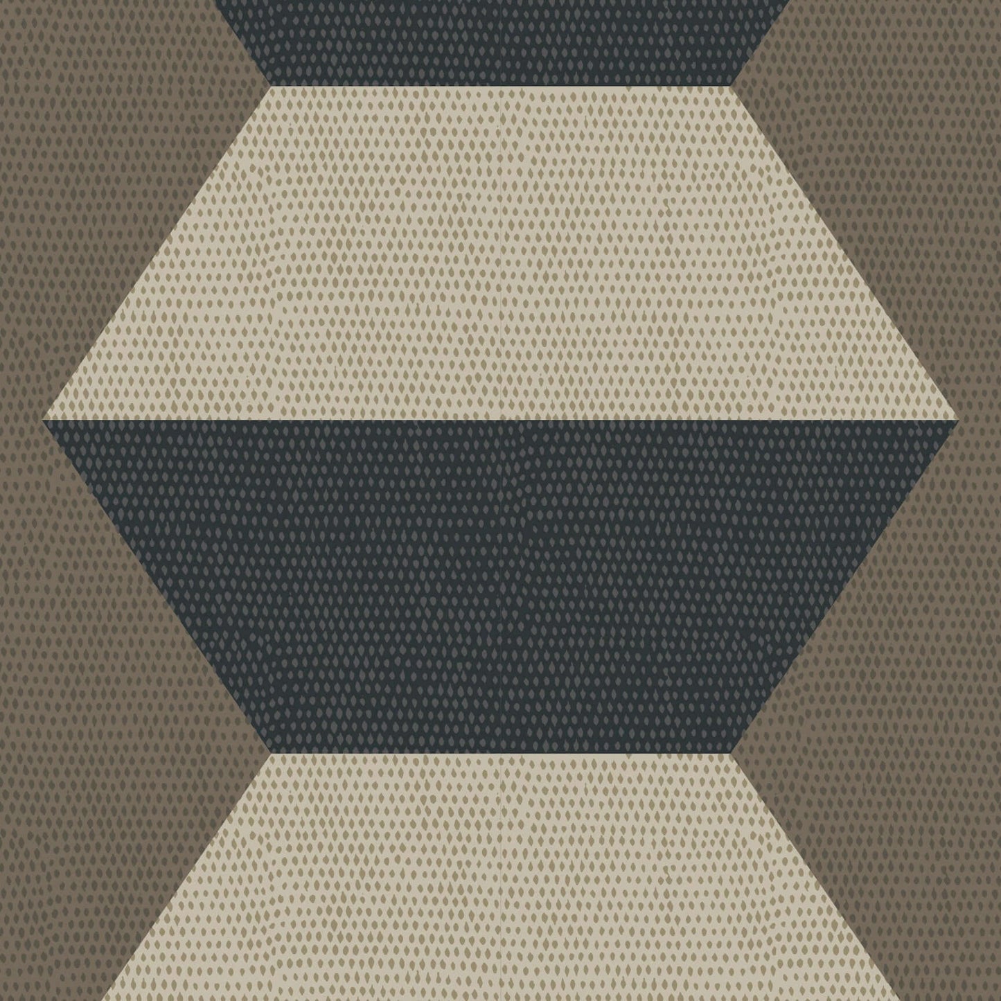 Mitchell Black Infinity Blocks Wallpaper Sample - Coconut Husk