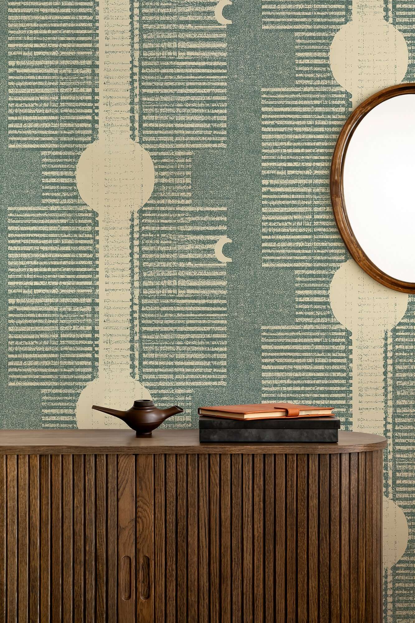 Mitchell Black Inyanga Wallpaper - Blue Jade