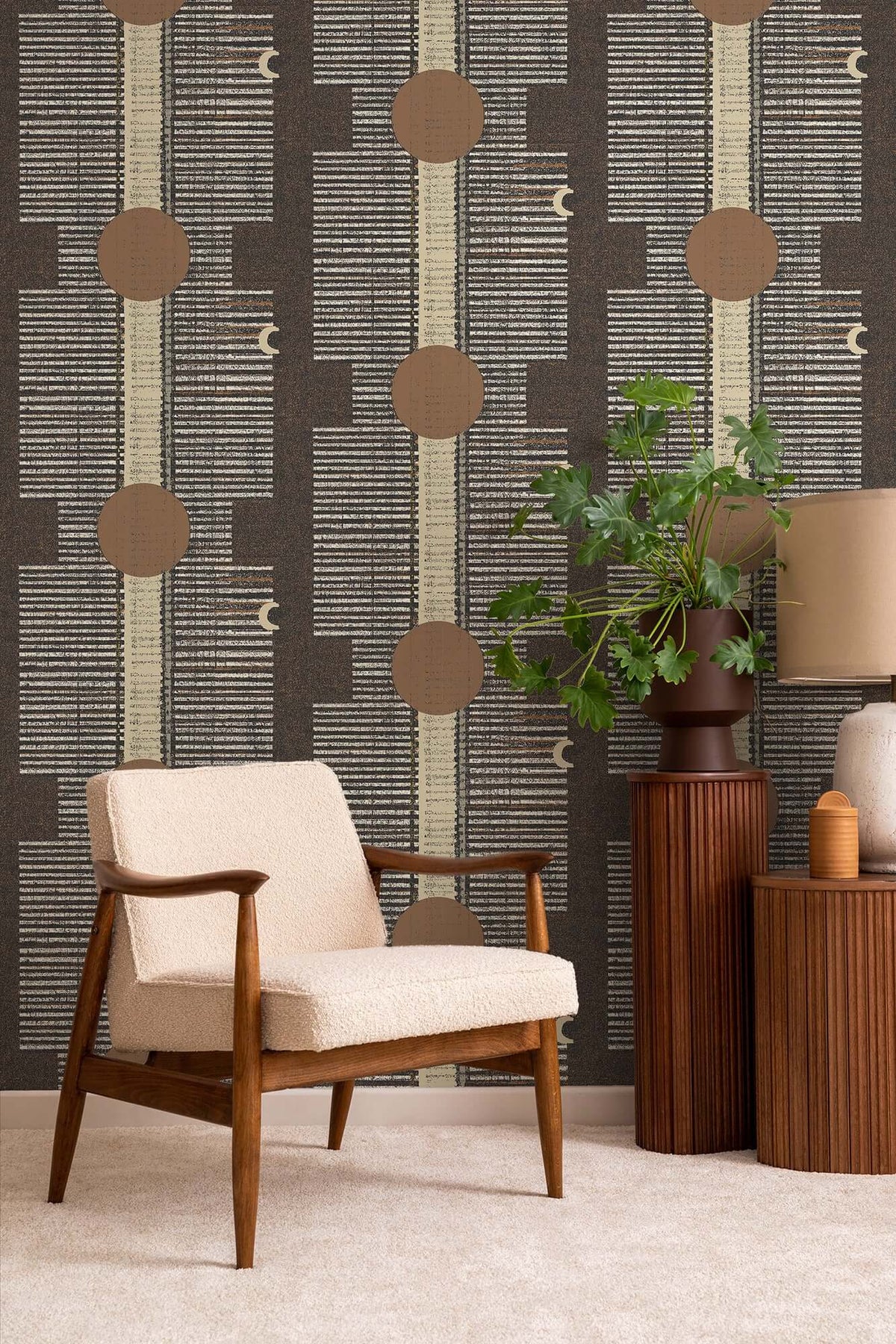 Mitchell Black Inyanga Wallpaper - Cocoa