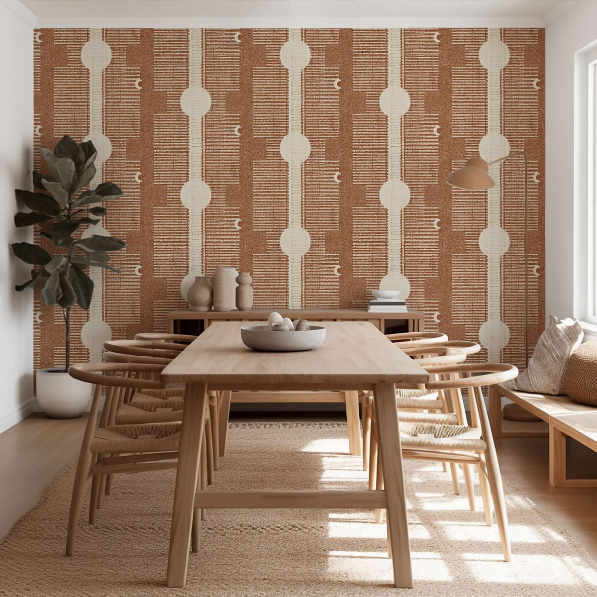 Mitchell Black Inyanga Wallpaper - Red Clay