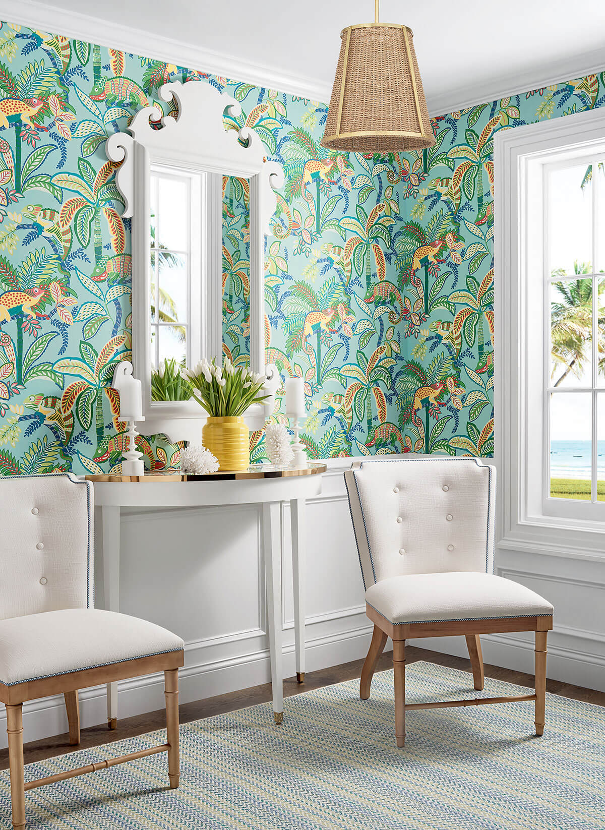 Thibaut Islander Iggy Wallpaper Sample - Poolside