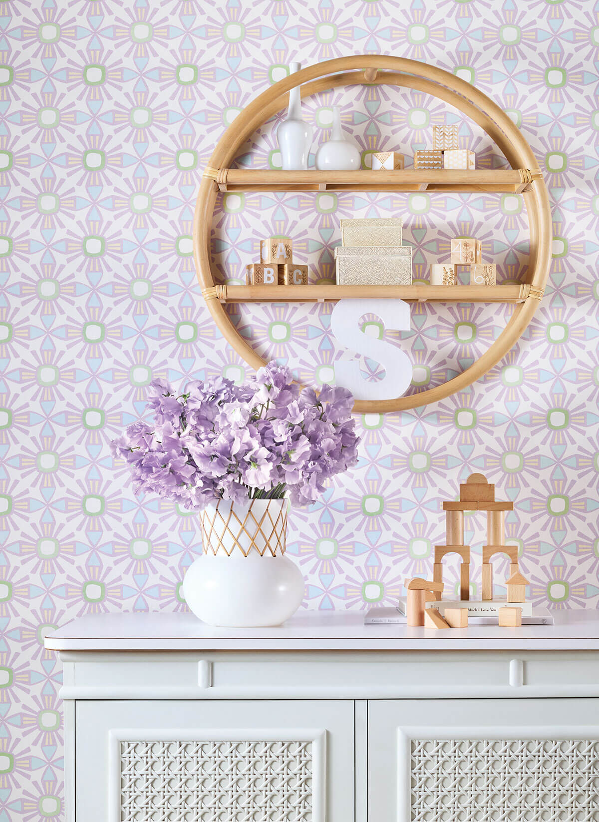 Thibaut Islander Kona Wallpaper Sample - Lavender
