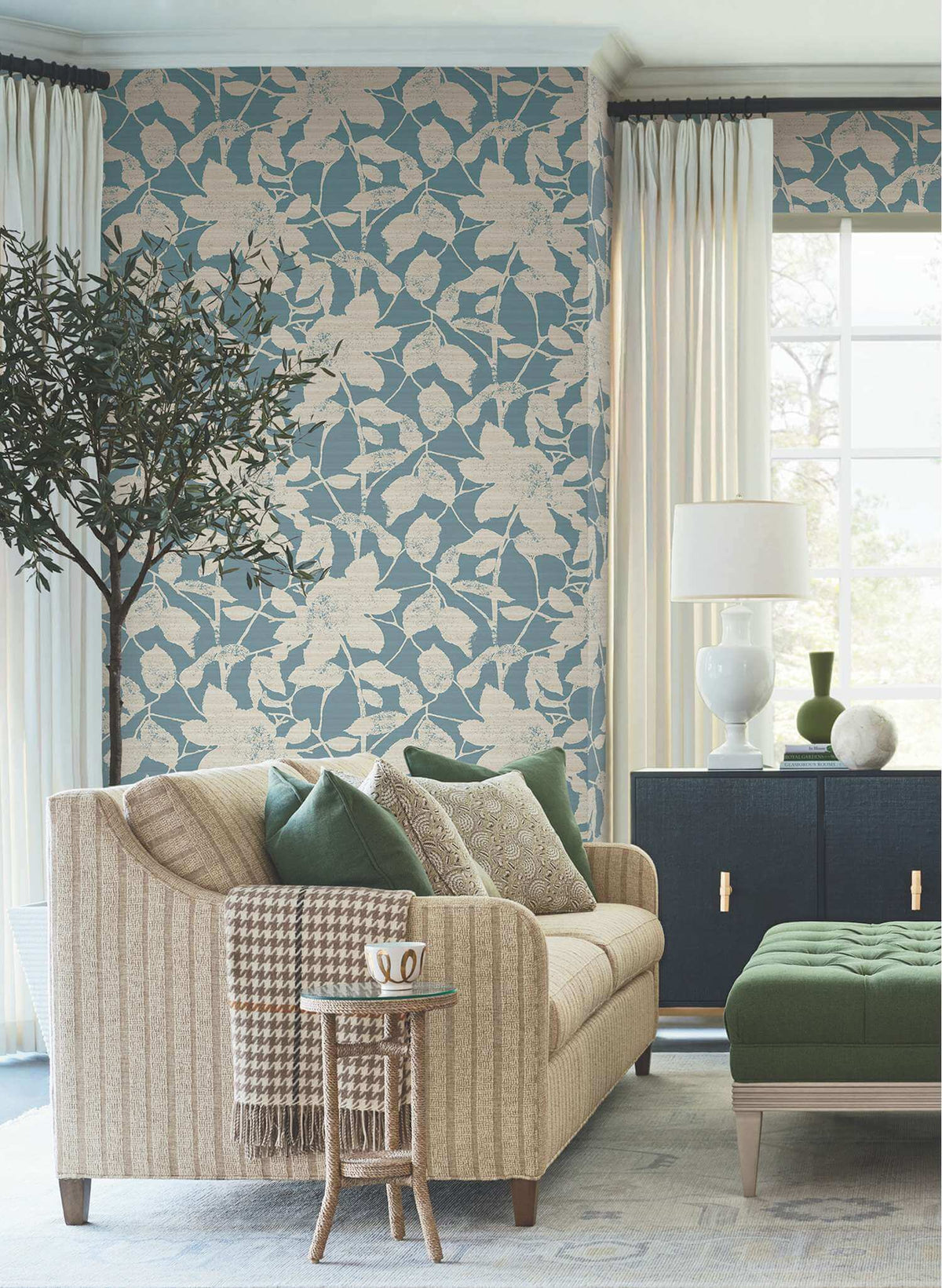 Antonina Vella Layered Luxe Solange Wallpaper - Teal