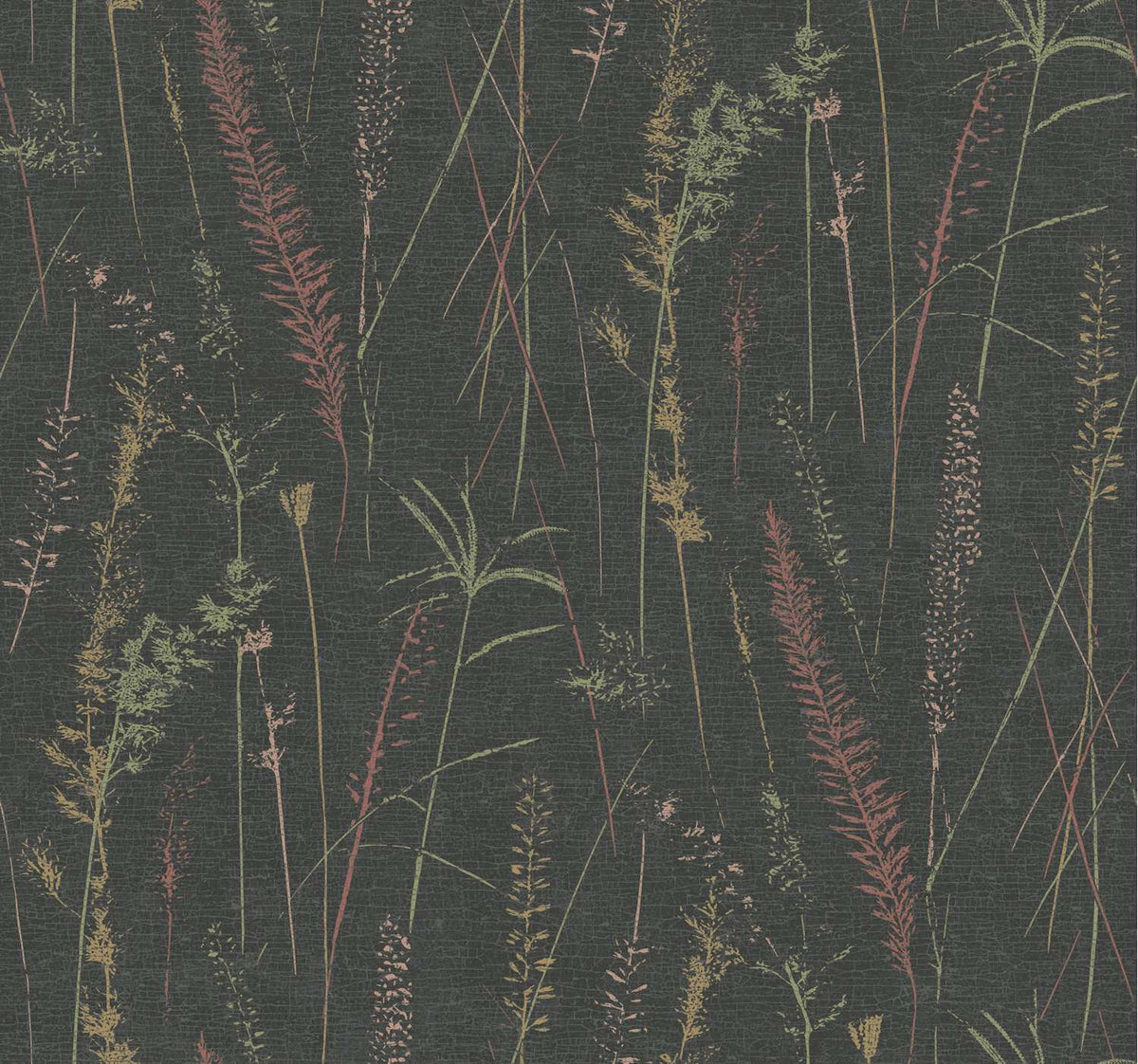 Antonina Vella Layered Luxe Meadow Splendor Wallpaper - Black