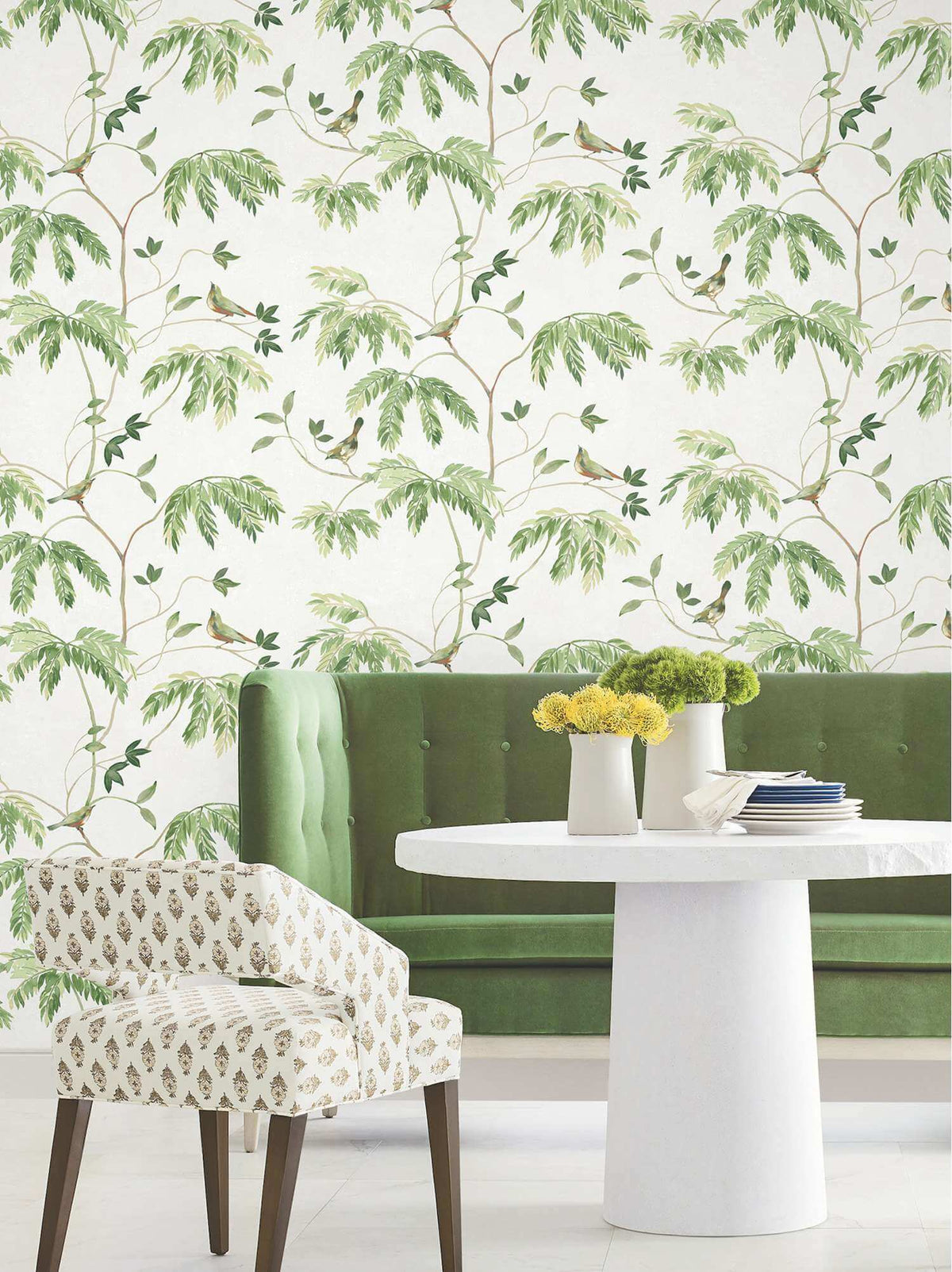 Antonina Vella Layered Luxe Cillian Wallpaper Sample - Green