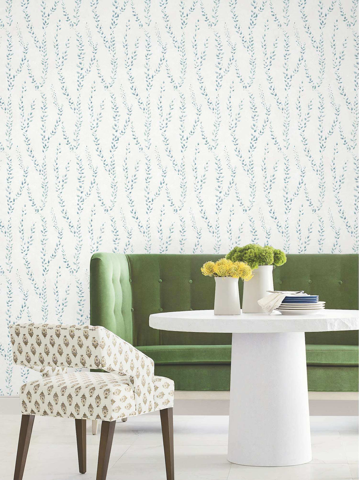Antonina Vella Layered Luxe Alpenrose Wallpaper - Sapphire