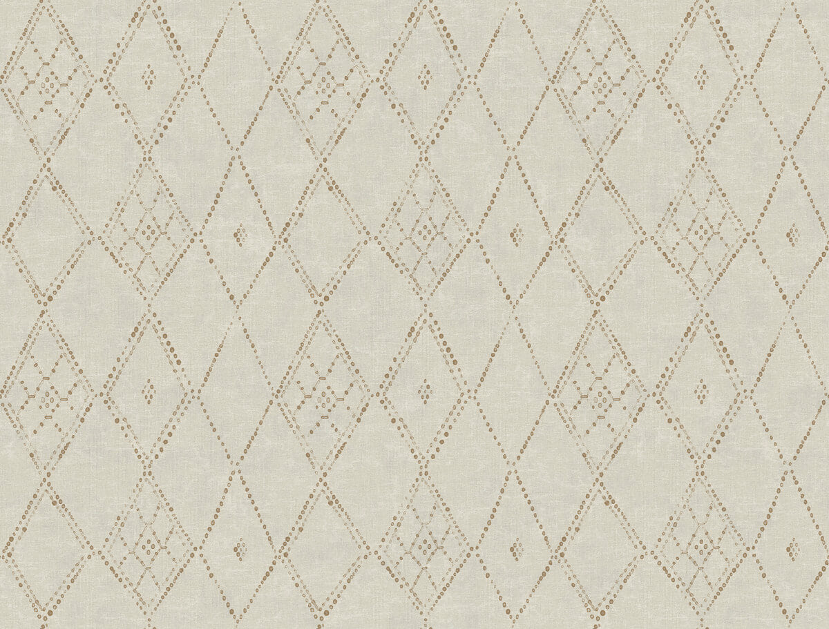Lemieux et Cie Signature Souk Diamonds Wallpaper Sample - Gold
