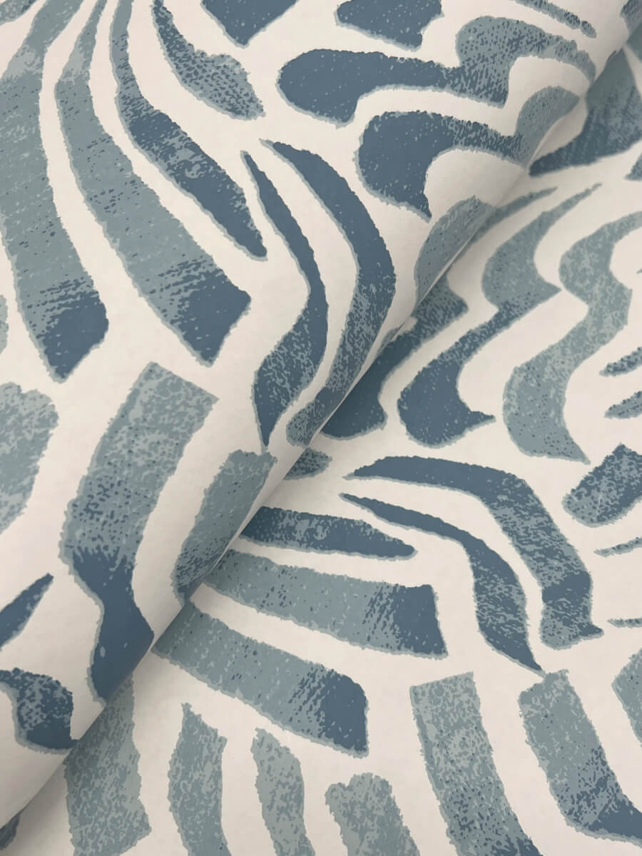 Lemieux et Cie Signature Zora Wave Wallpaper Sample - Denim