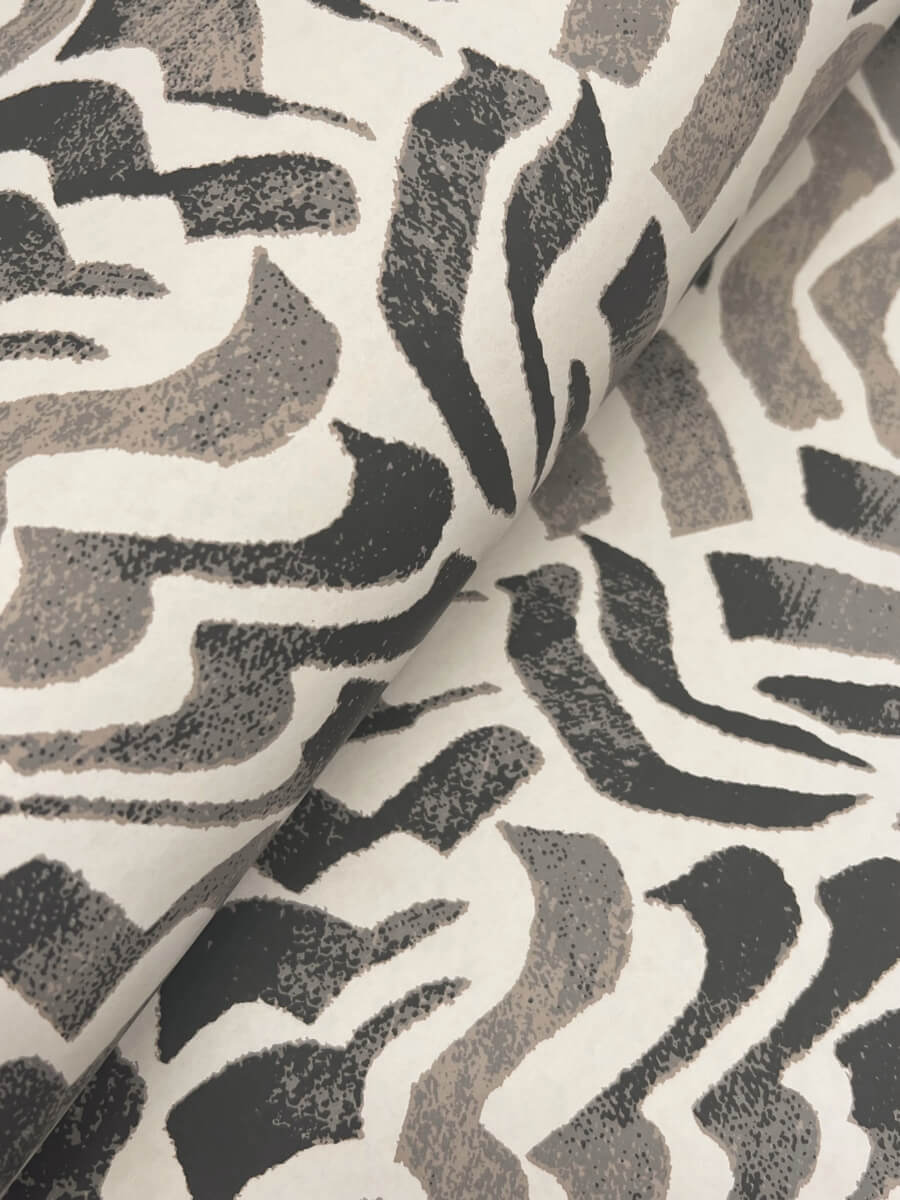 Lemieux et Cie Signature Zora Wave Wallpaper Sample - Charcoal