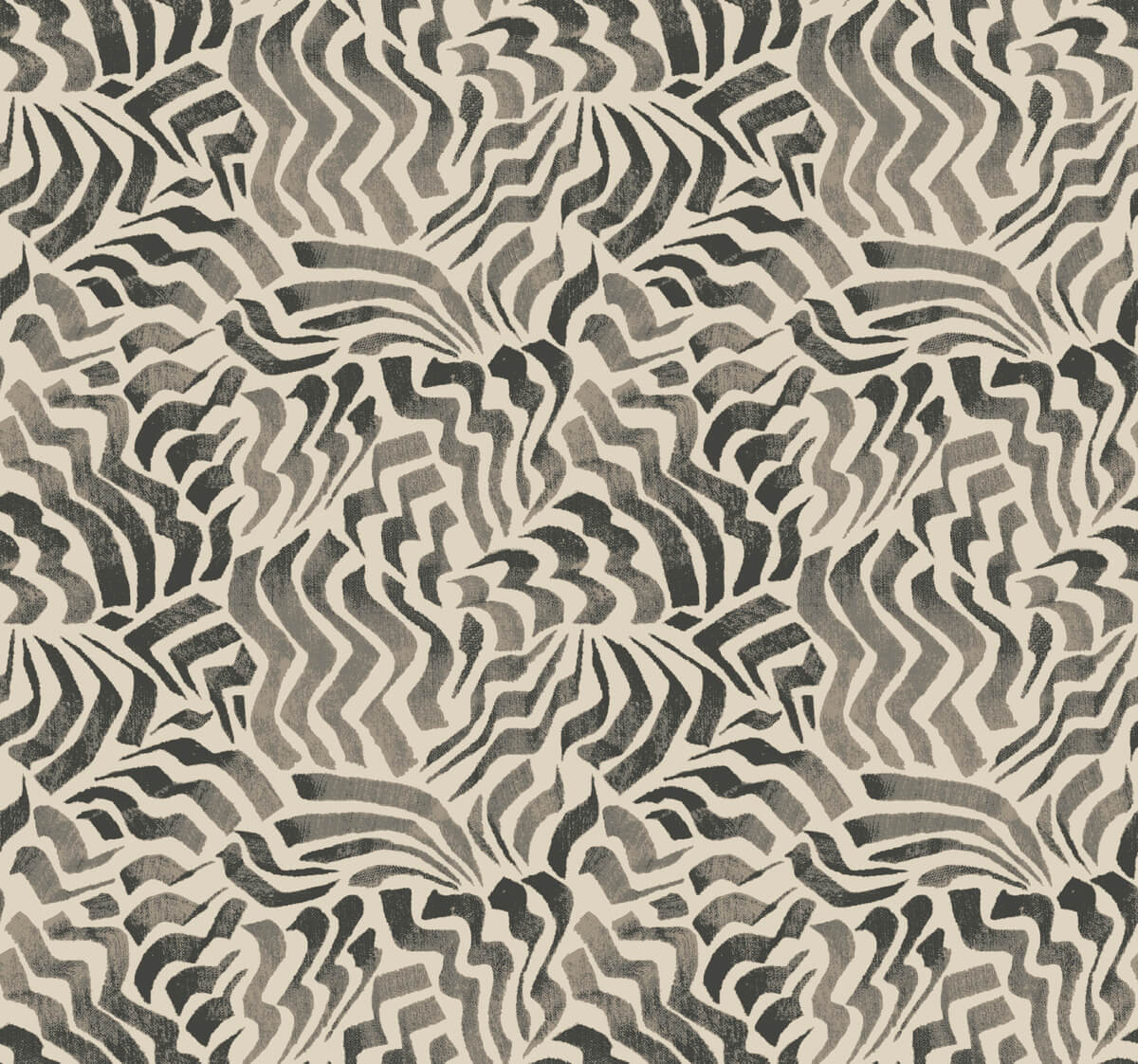 Lemieux et Cie Signature Zora Wave Wallpaper Sample - Charcoal