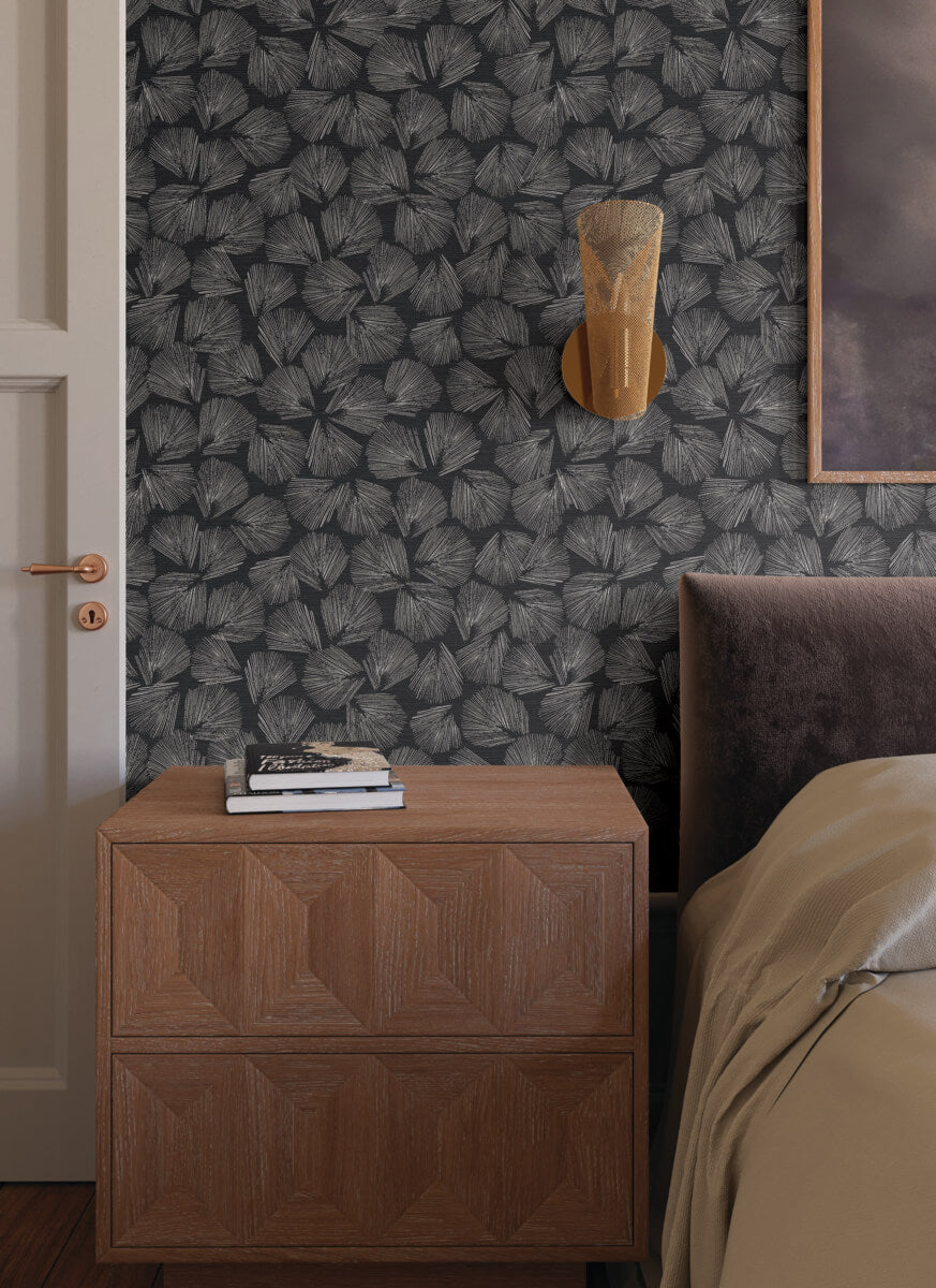 Lemieux et Cie Signature Elora Leaf Wallpaper - Black