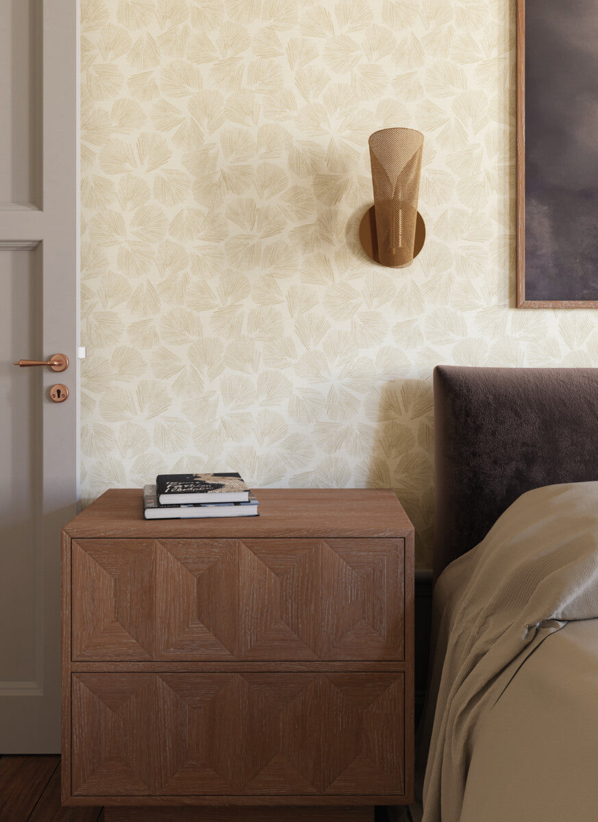 Lemieux et Cie Signature Elora Leaf Wallpaper Sample - Gold