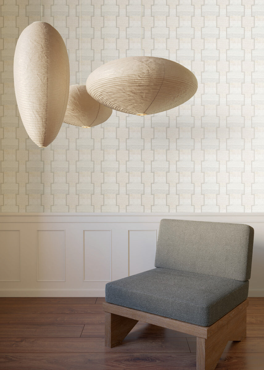 Lemieux et Cie Signature La Broderie Wallpaper - Grey