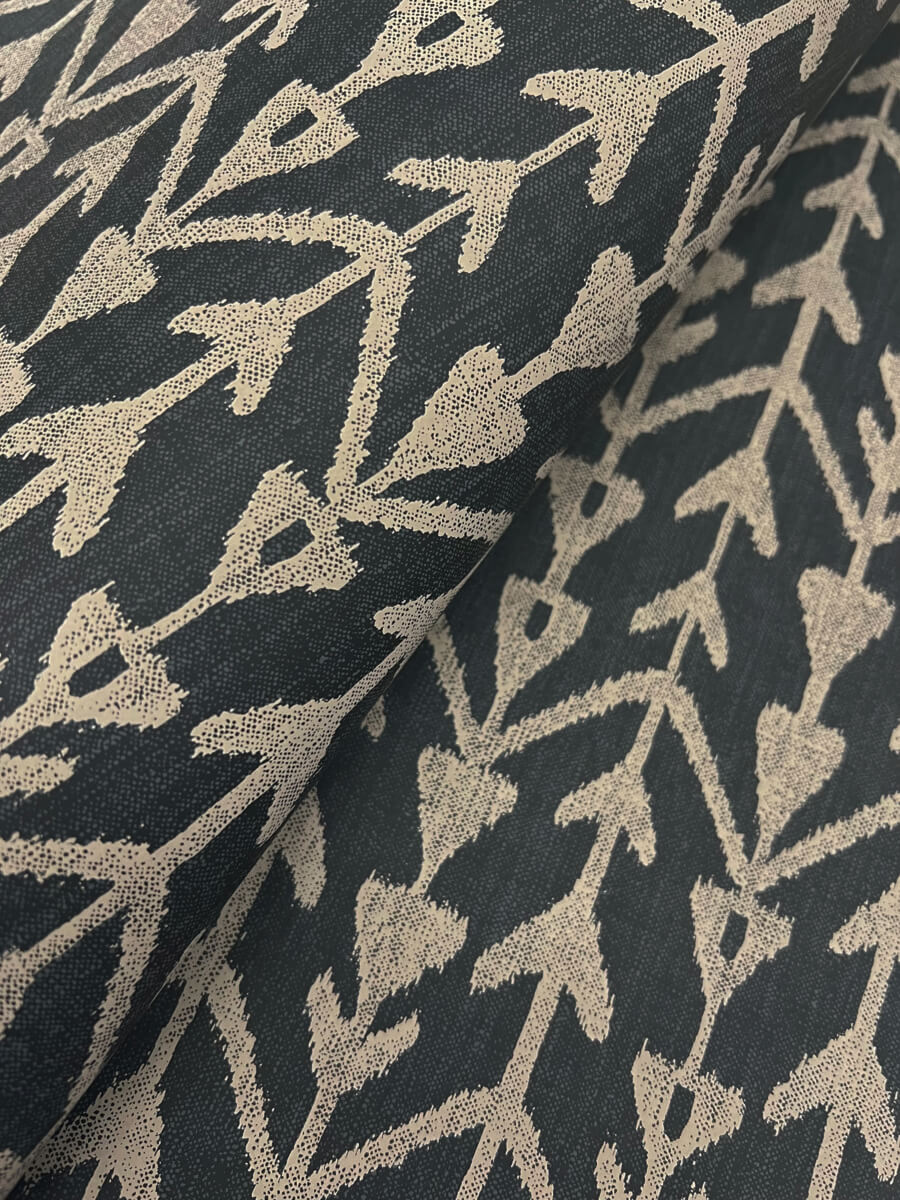 Lemieux et Cie Signature Martigue Stripe Wallpaper Sample - Black
