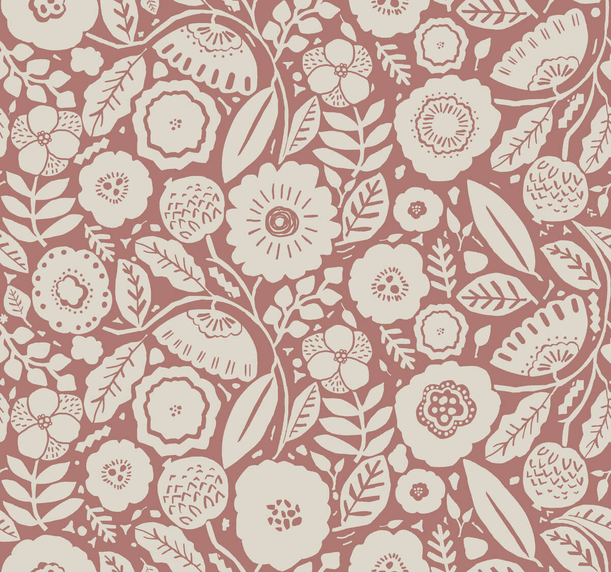 Lemieux et Cie Signature Camille Blossom Wallpaper Sample - Vintage Rose