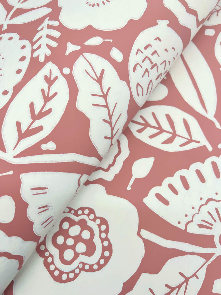 Lemieux et Cie Signature Camille Blossom Wallpaper Sample - Vintage Rose