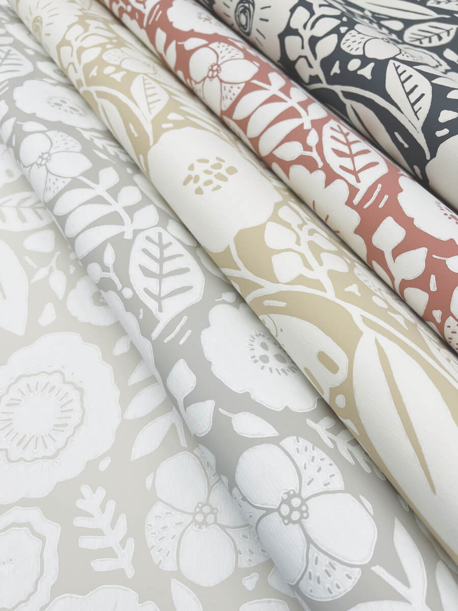 Lemieux et Cie Signature Camille Blossom Wallpaper Sample - Linen