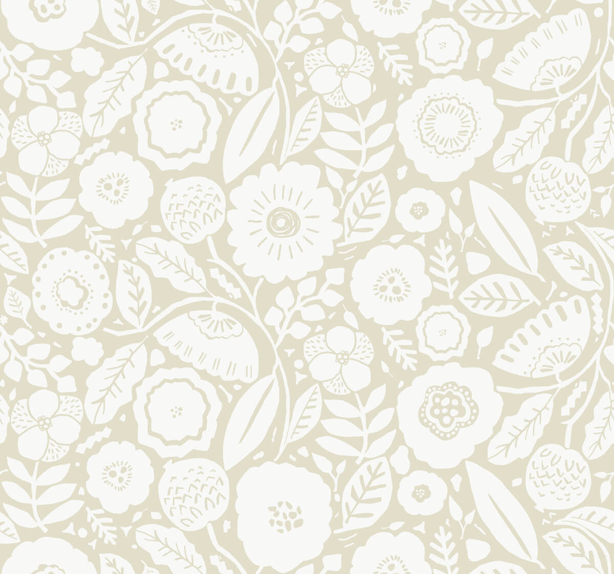 Lemieux et Cie Signature Camille Blossom Wallpaper Sample - Linen
