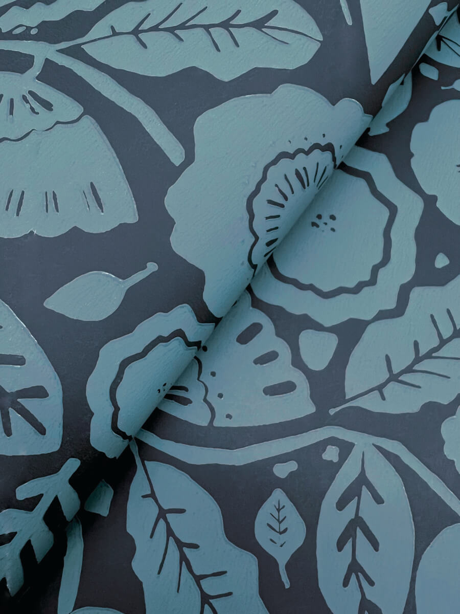 Lemieux et Cie Signature Camille Blossom Wallpaper Sample - Indigo