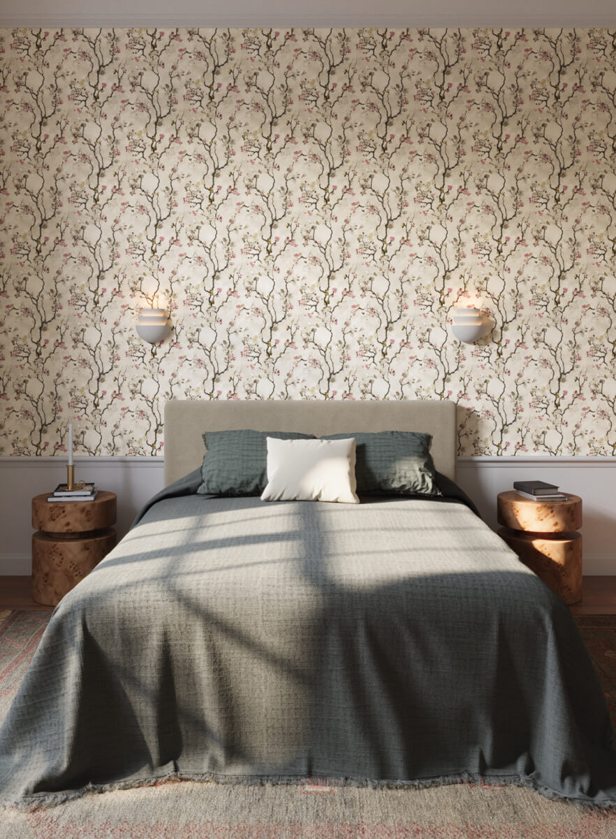 Lemieux et Cie Signature Avril Chinoiserie Wallpaper - Rose