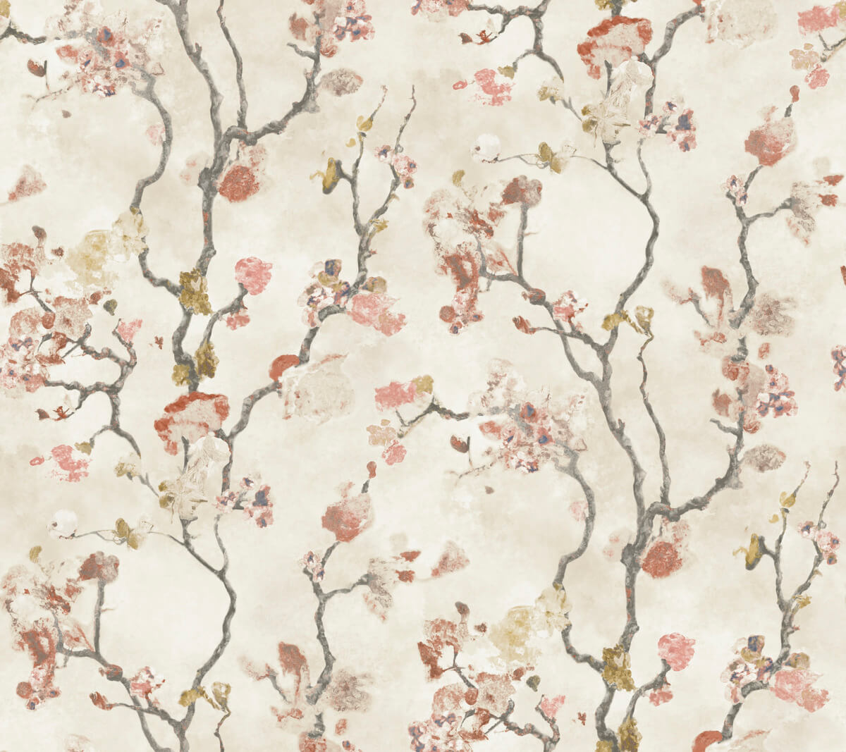 Lemieux et Cie Signature Avril Chinoiserie Wallpaper Sample - Coral