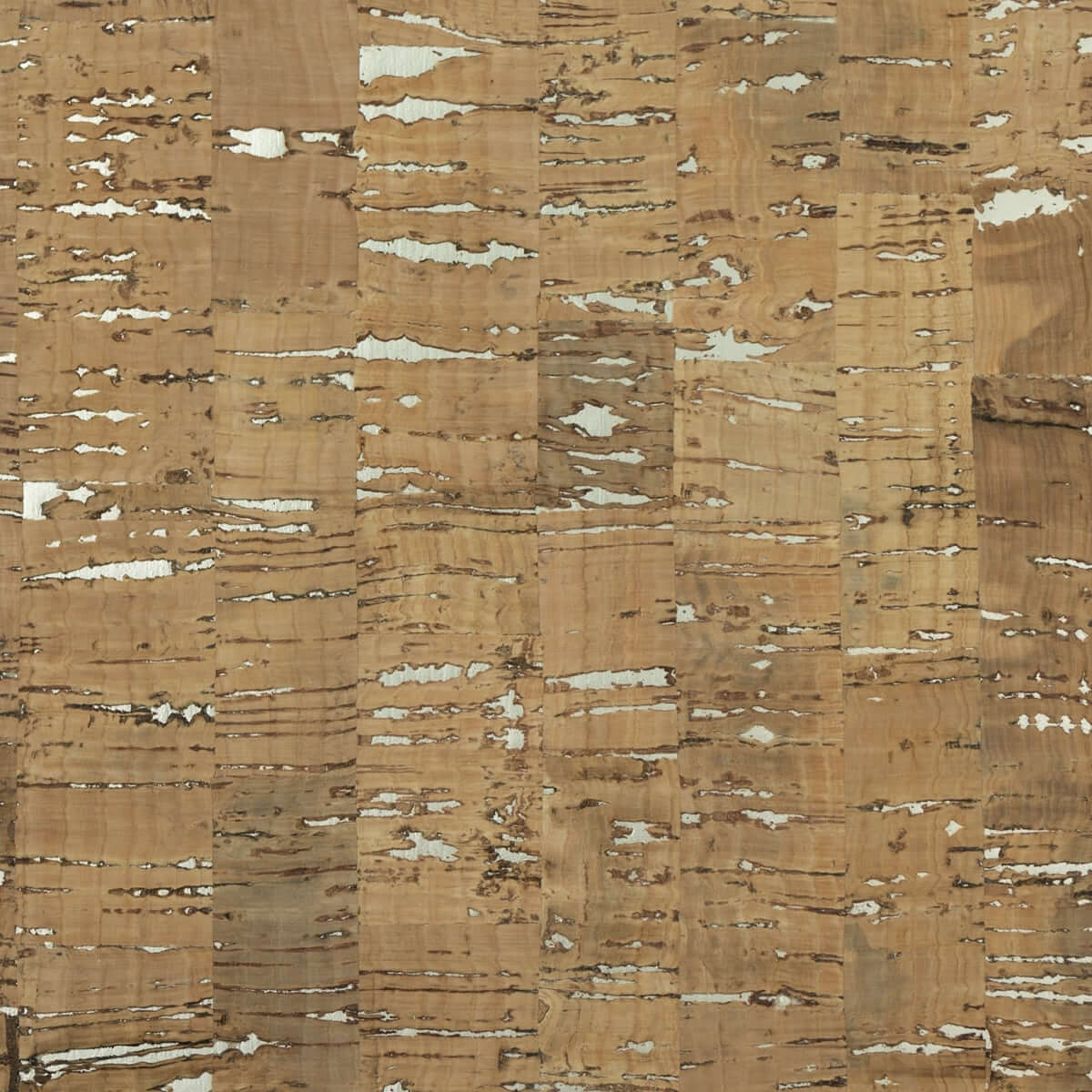 Lillian August Natural Textured Wallcoverings Cork Sample - Honey Brown & Silver