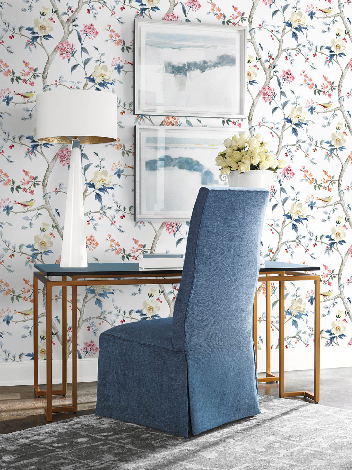 Lillian August Coastal Haven Sparrow Haven - Riviera Blue & Berry