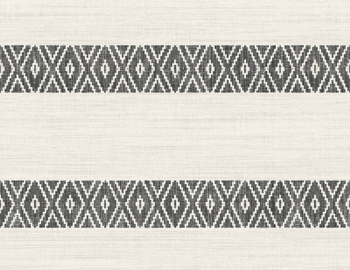 Lillian August Coastal Haven Alani Geo Stripe Wallpaper - Charcoal