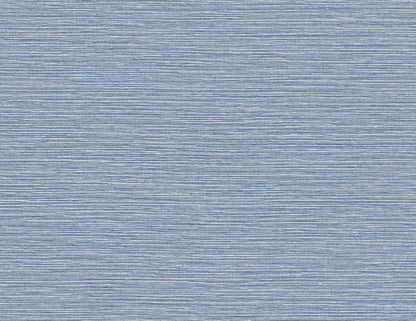 Lillian August Coastal Haven Tiger Island Faux Grasscloth Wallpaper - Riviera Blue