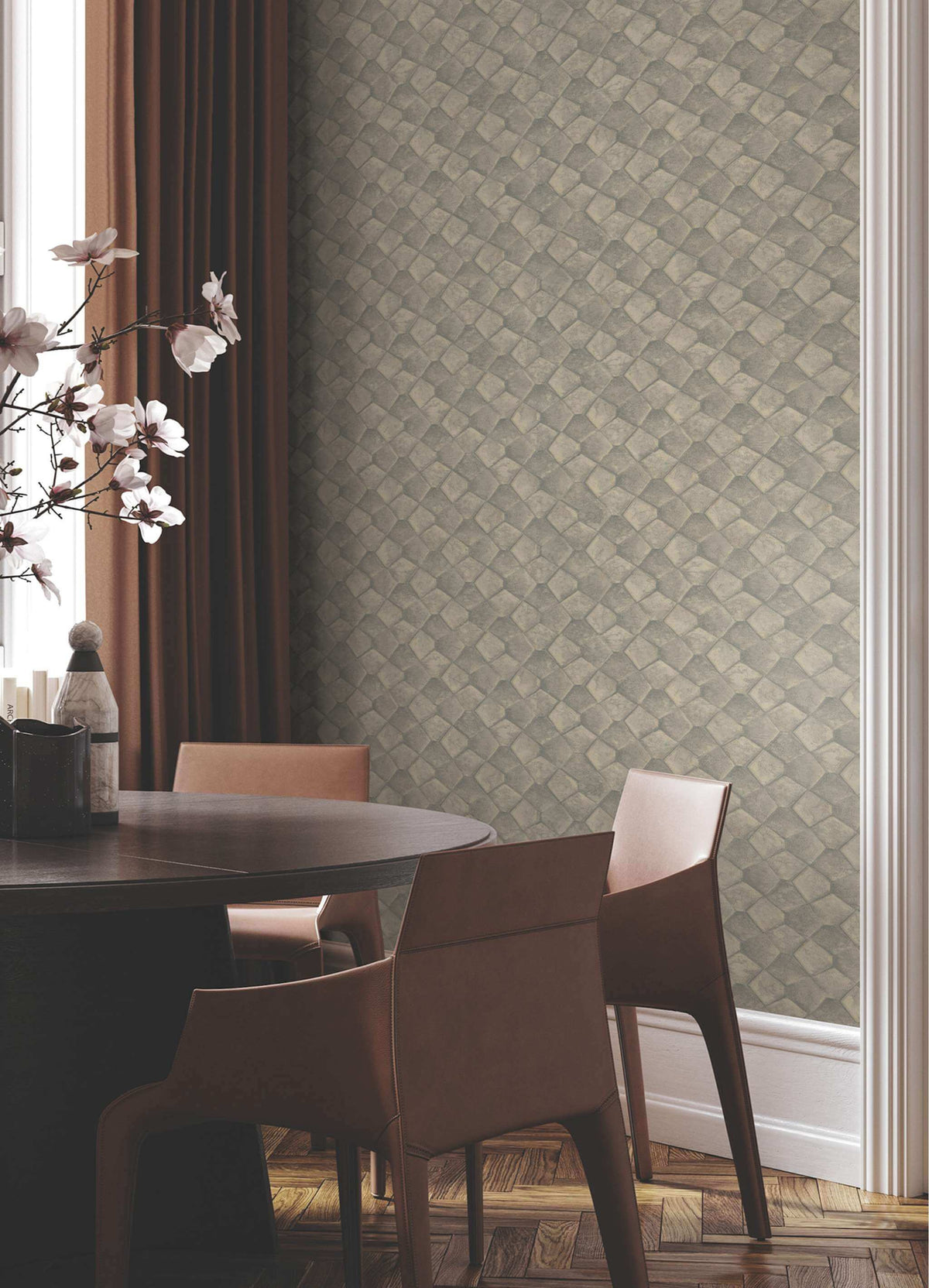 Antonina Vella Opulent Accents Waterford Wallpaper Sample - Gold