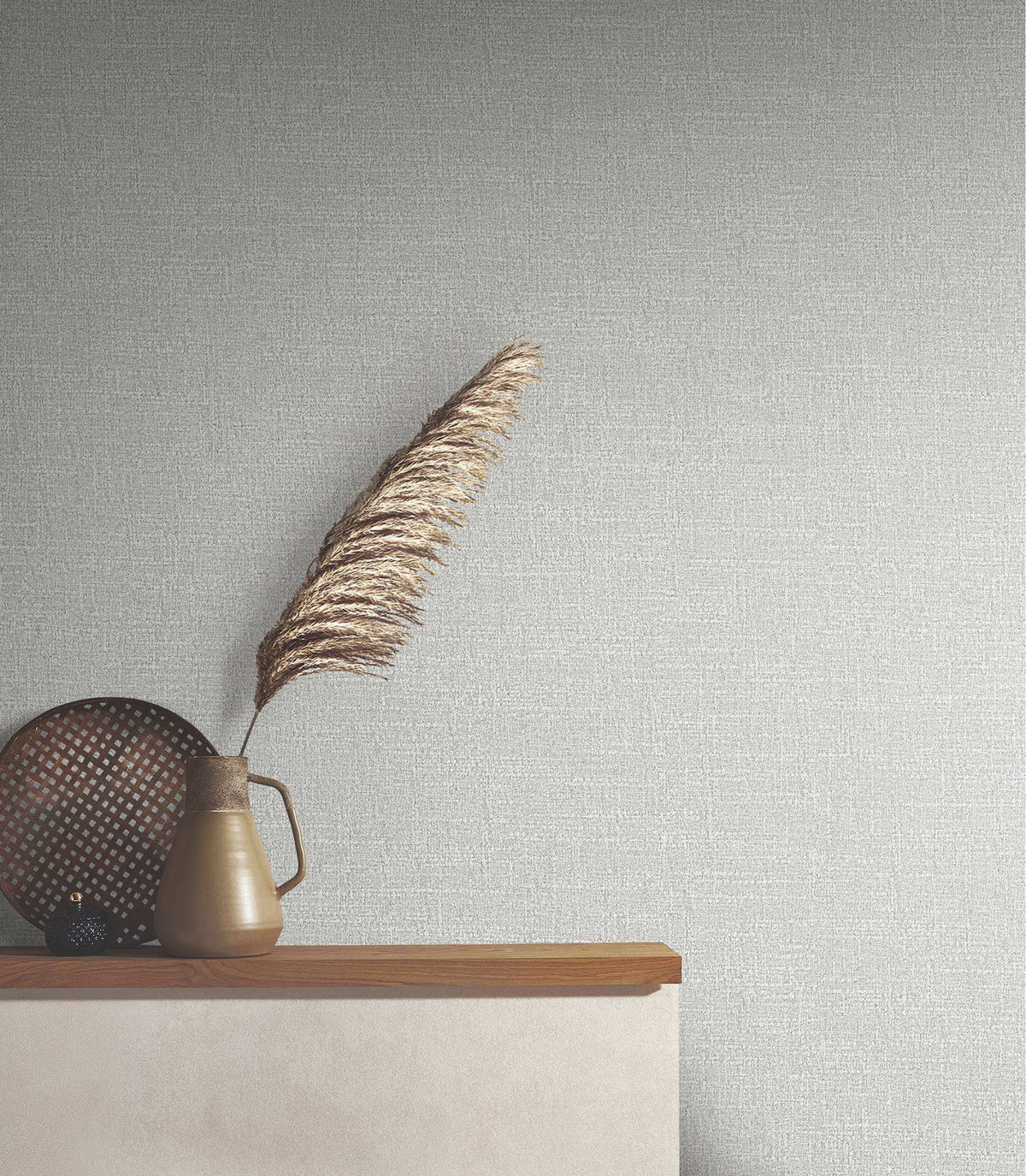 Antonina Vella Opulent Accents Highland Tweed Wallpaper - Grey