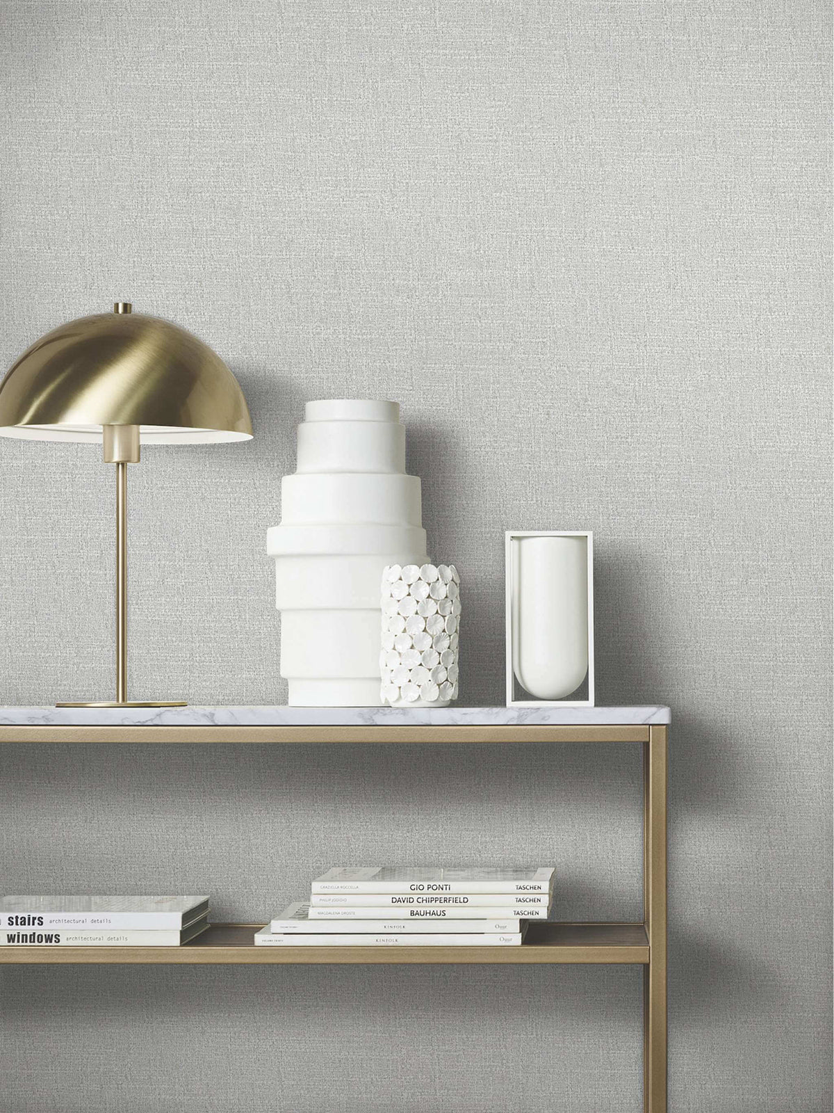Antonina Vella Opulent Accents Highland Tweed Wallpaper - Grey