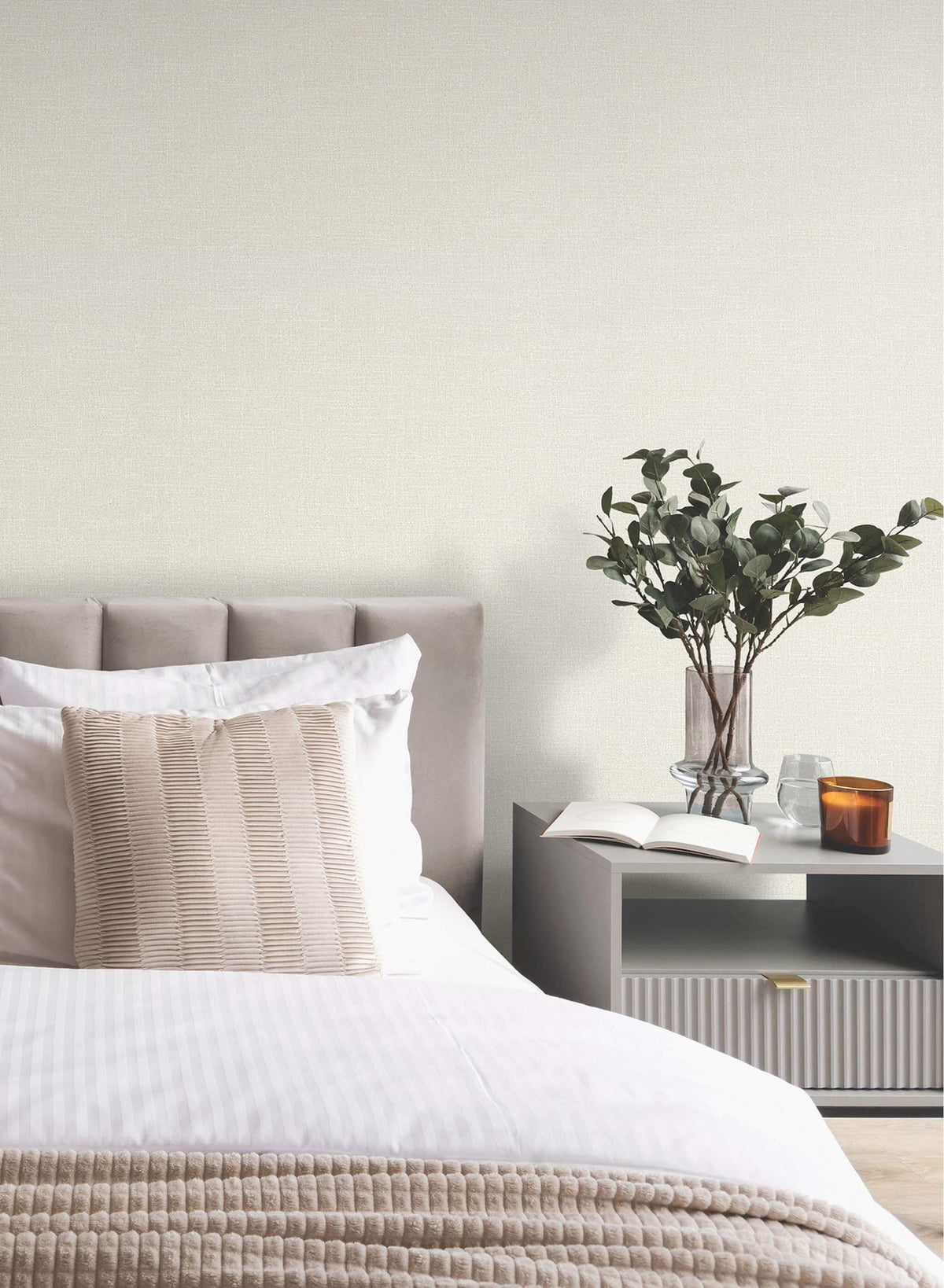 Antonina Vella Opulent Accents Highland Tweed Wallpaper Sample - Dove