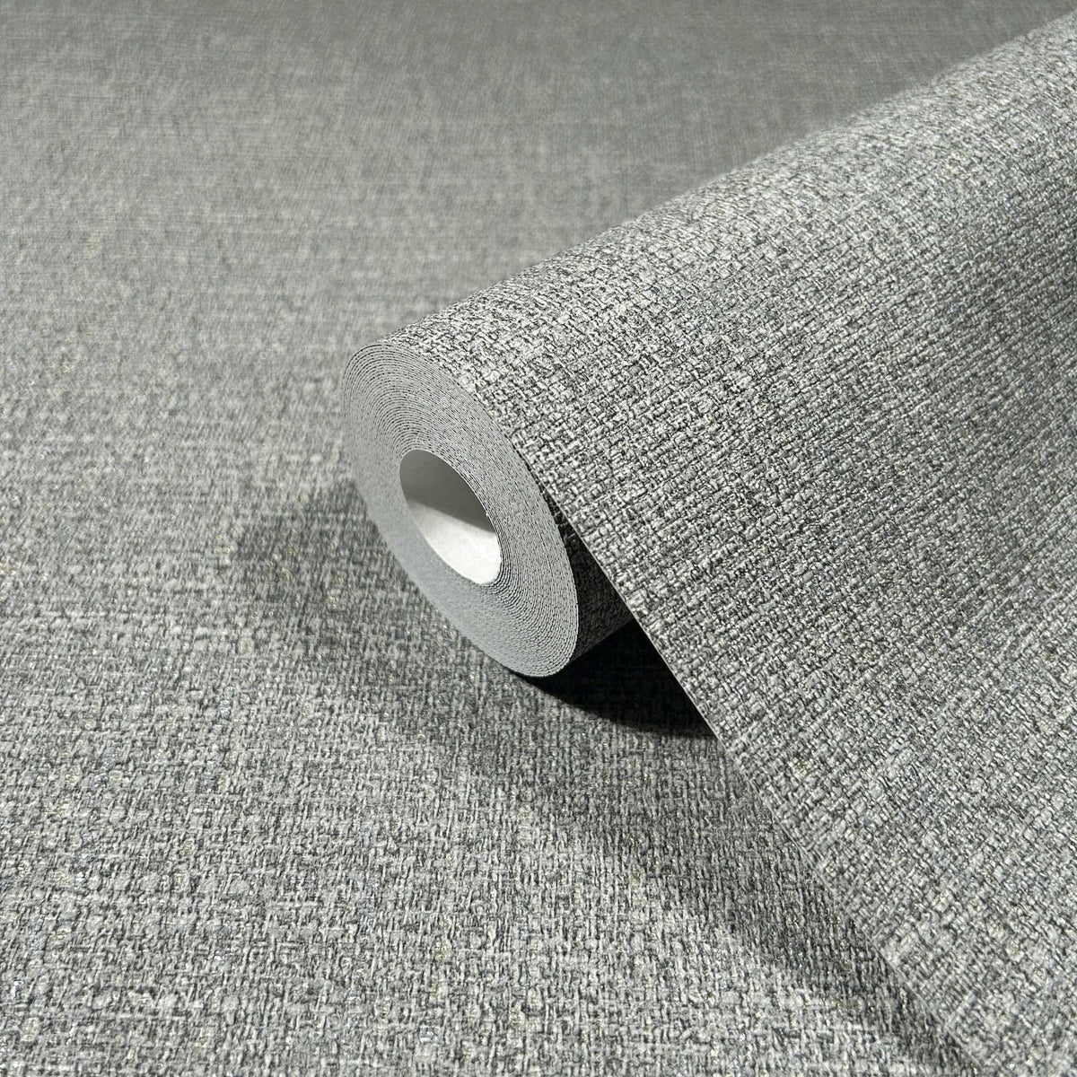 Antonina Vella Opulent Accents Highland Tweed Wallpaper Sample - Dark Grey