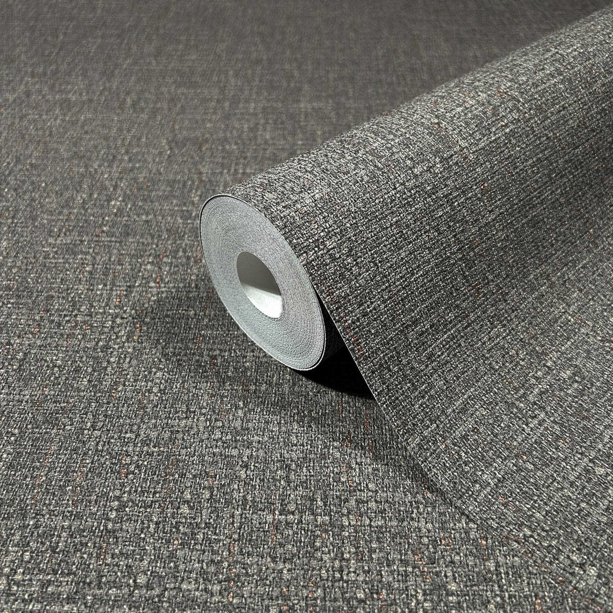 Antonina Vella Opulent Accents Highland Tweed Wallpaper Sample - Charcoal