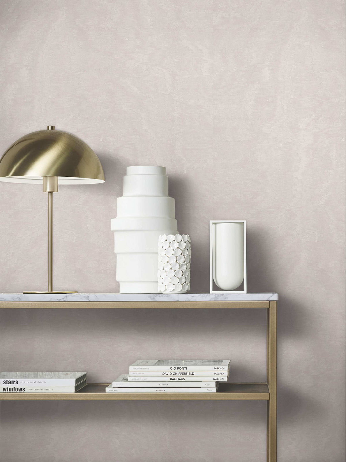 Antonina Vella Opulent Accents Shimmering Moire Wallpaper Sample - Dove
