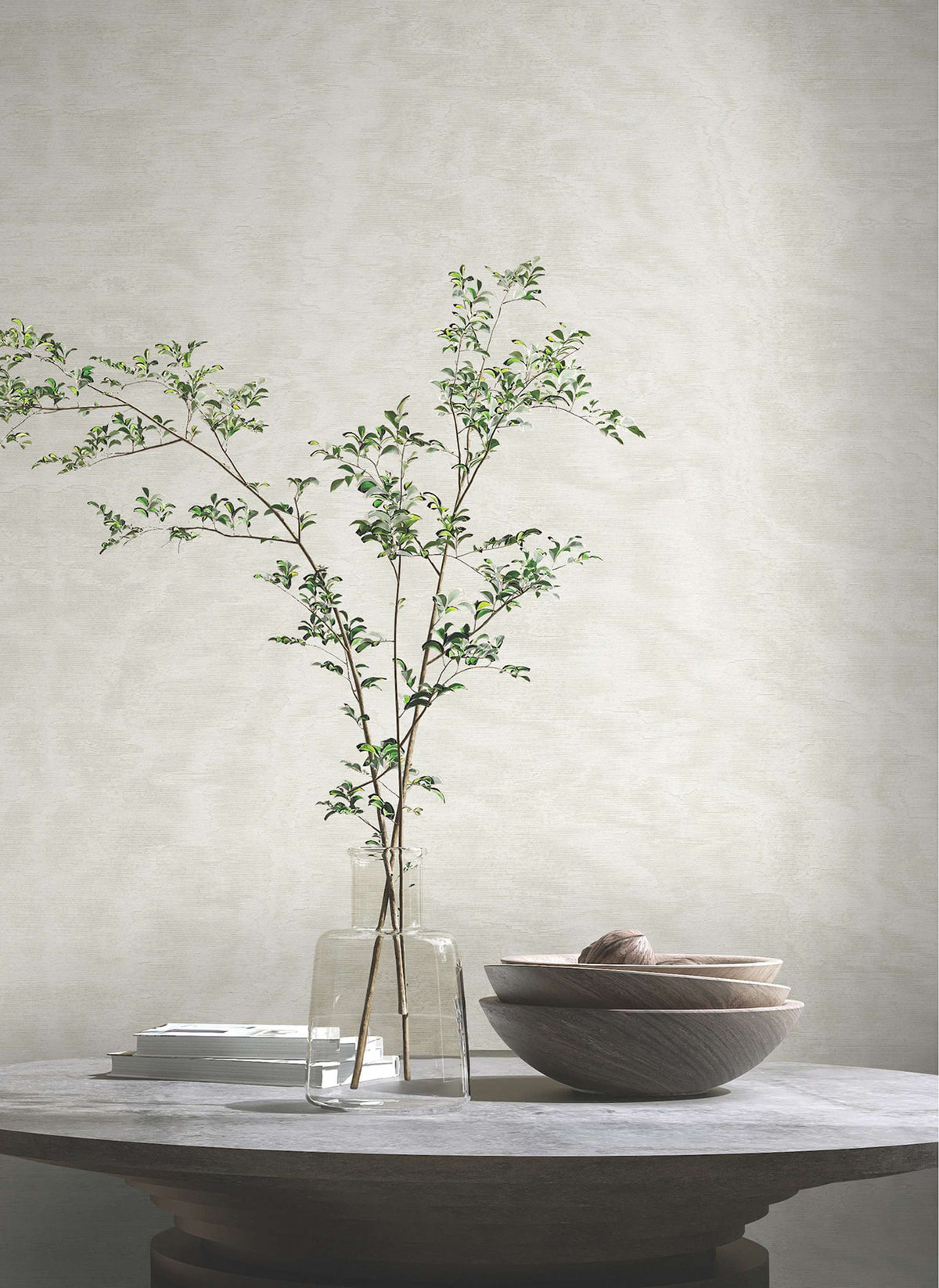 Antonina Vella Opulent Accents Shimmering Moire Wallpaper - White