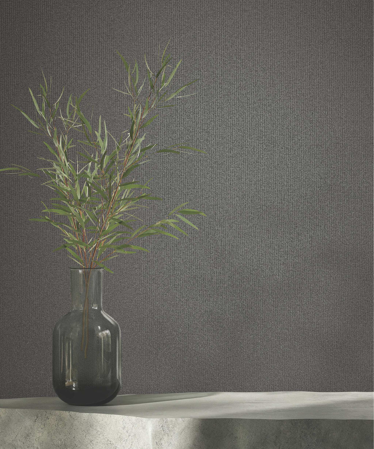 Antonina Vella Opulent Accents Glistening Quartz Wallpaper Sample - Charcoal